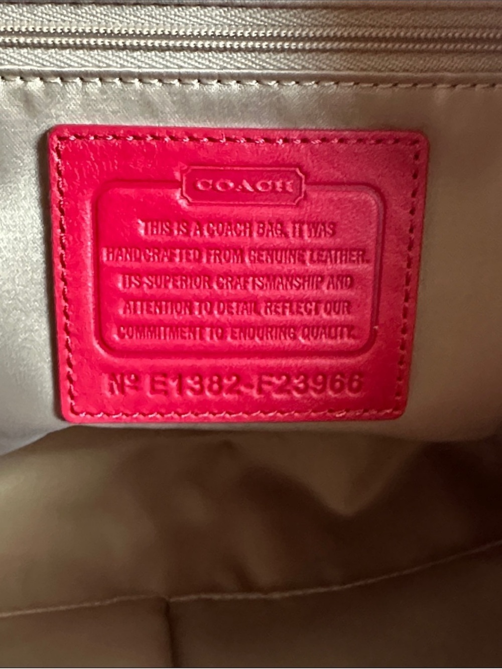 Coach Ashley Gathered Leather Satchel Bag Raspberry Pink F23966 - Picture 8 of 13